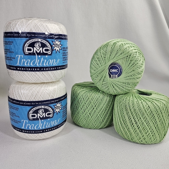 Lot of Vintage DMC Crochet Cotton - DMC B5200 & 955 - Picture 14 of 14